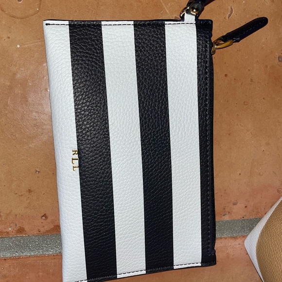 Ralph Lauren Beach Print Faux Leather Large Purse with Small Wallet Bag - Picture 8 of 9